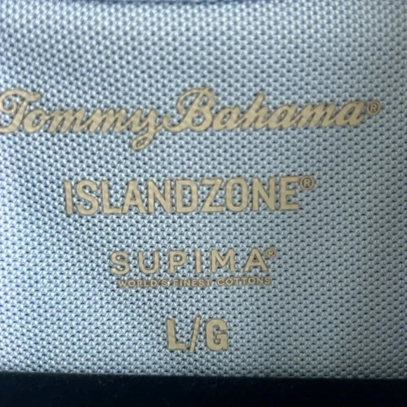 Tommy Bahama Island Zone Light Blue Marlin Logo Polo Shirt Size Large - Picture 3 of 6